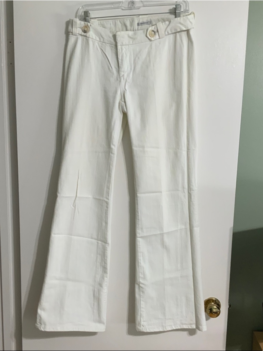 Banana Republic White Wide Leg Trousers